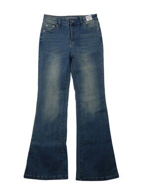 ✨3/$30 Urban Weekend Juniors 5 Blue Flare Leg Denim Jeans Classic Fit Stretch
